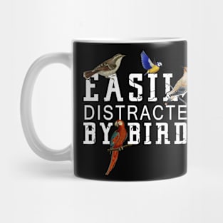 Easily Distracted By Parrots, Funny Parrot Birding Mug